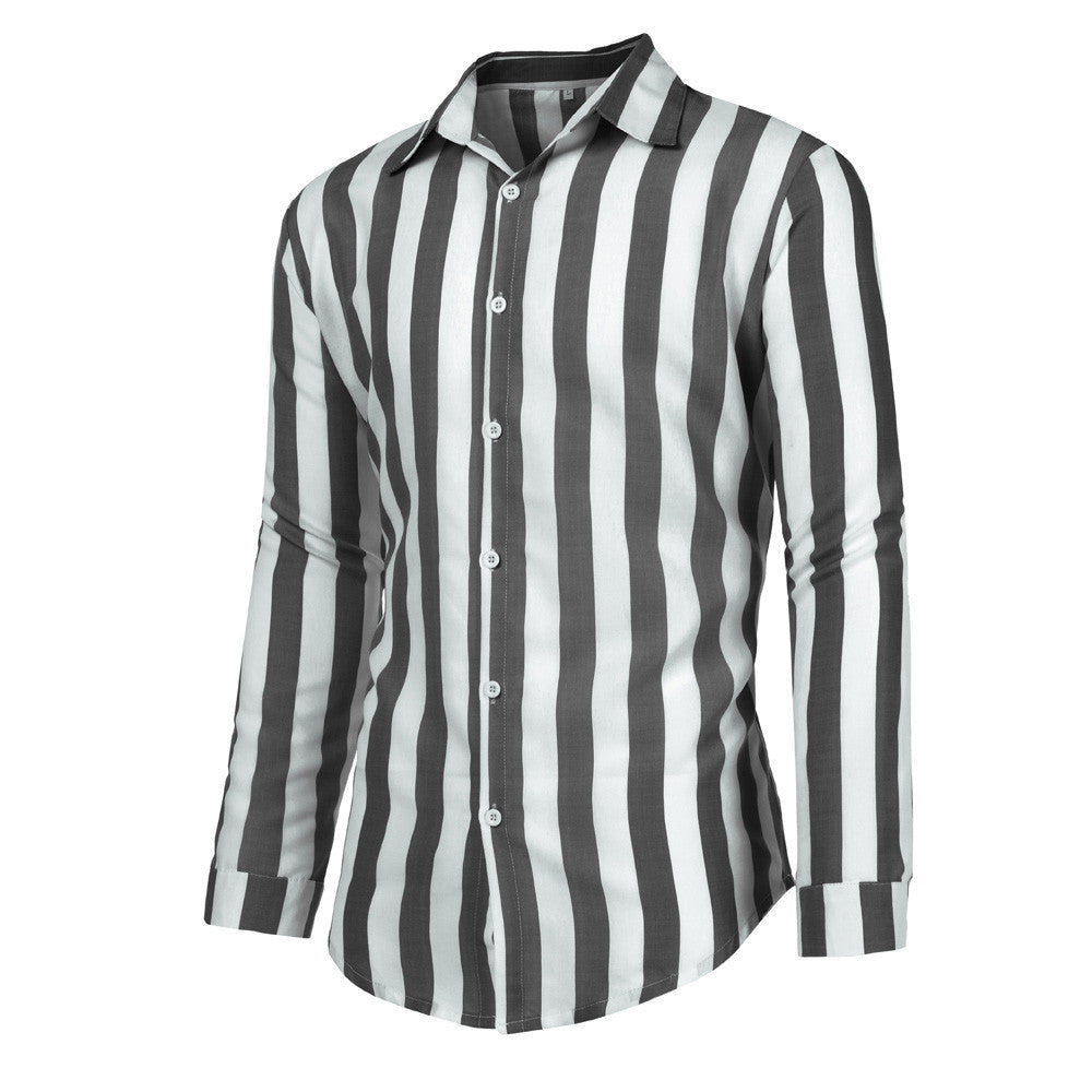 Men's long sleeve striped shirt