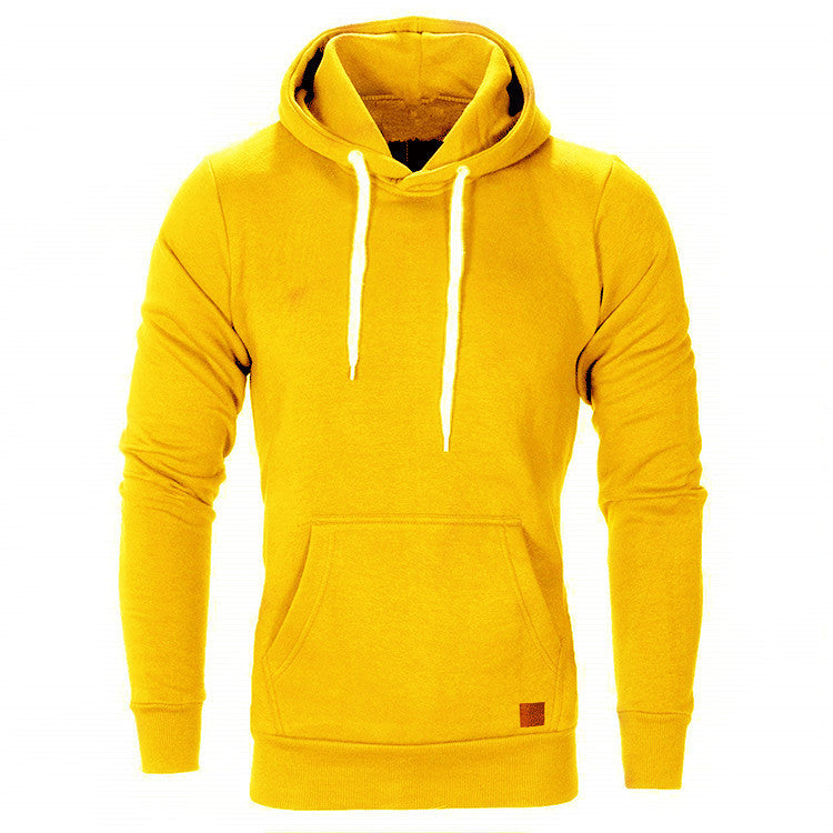 new men's solid color outdoor sports sweater casual fashion hood - FARAH STORE