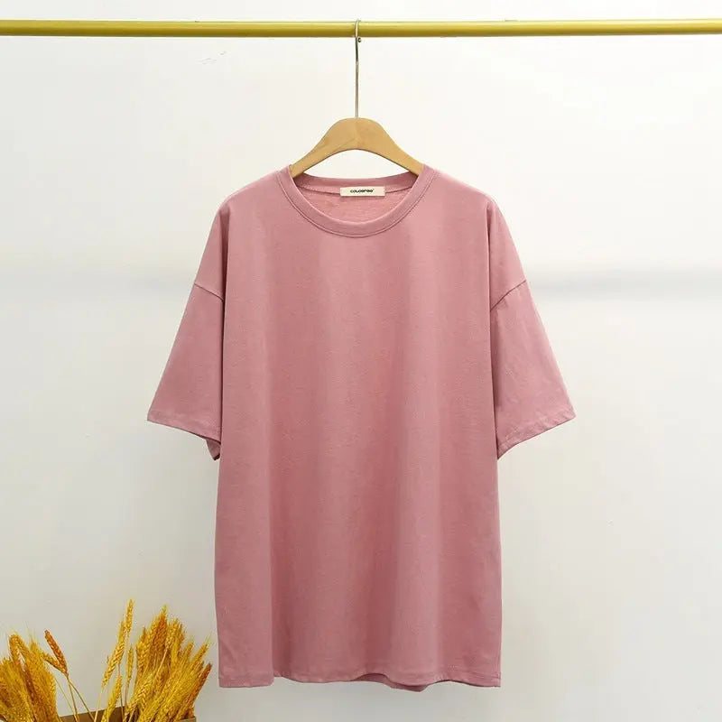 Modal Thin Ladies Loose Solid Color Casual Top - FARAH STORE