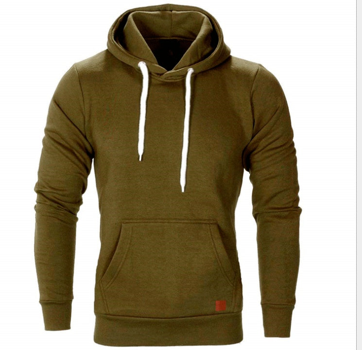 new men's solid color outdoor sports sweater casual fashion hood - FARAH STORE