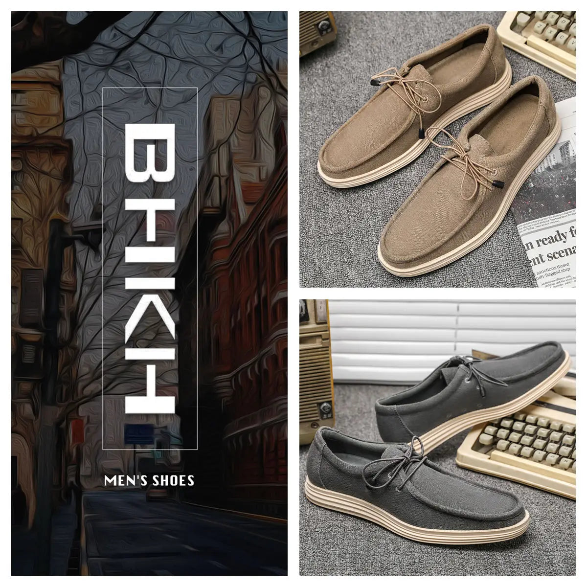 BHKH New Loafers Shoes Men 2024 Spring/ Summer Kid Suede Leather Men Casual Shoes Comfy Men's Flat Fashion Boat Shoes