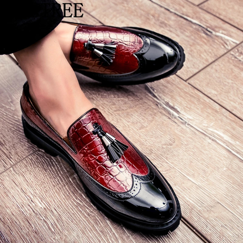 Loafers Men Wedding Shoes Coiffeur Fashion Black Oxford Shoes For Men Formal Italian Dress 2024 Patent Leather Shoes Men Classic