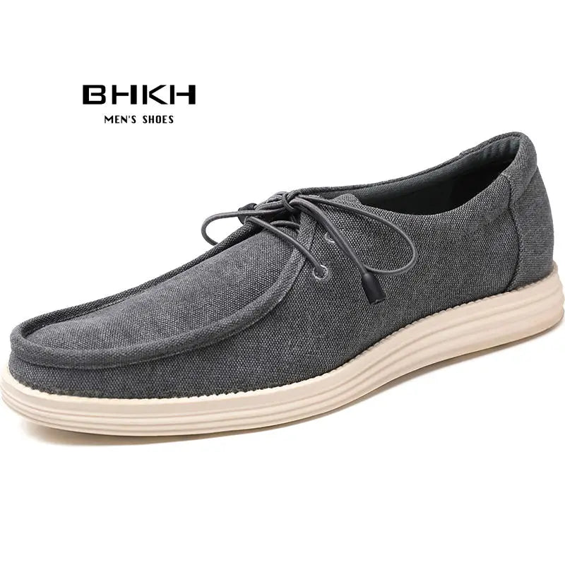 BHKH New Loafers Shoes Men 2024 Spring/ Summer Kid Suede Leather Men Casual Shoes Comfy Men's Flat Fashion Boat Shoes