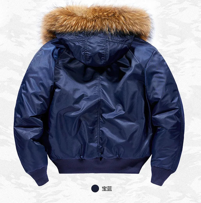 Military Fur Collar Hood Warm Tactical Bomber Winter Jackets Men Hooded Male Outwear Coats Windproof Flight Pilot Jackets  S-2XL