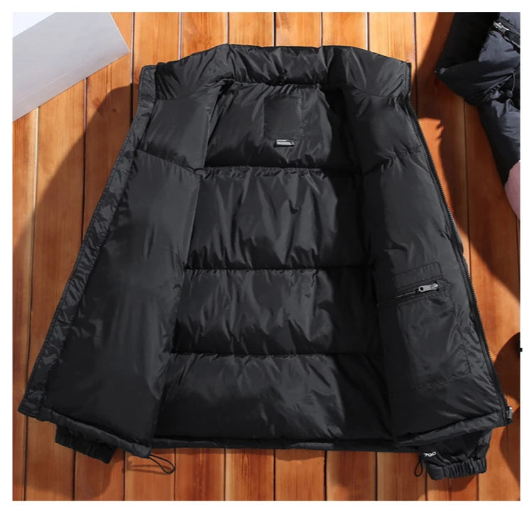 Winter America Brand Parkas Mixed Colors Couple Cotton Coats Casual Stand Collar Warm Down Puffer Jackets Men Top Brand Coat