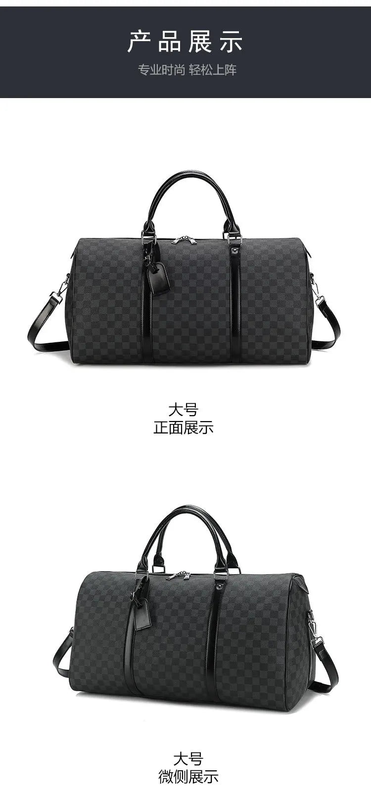 New Classic Men's and Women's Same Handbag Fashionable Casual All-matching Luggage Bags Large Capacity Diagonal Bags