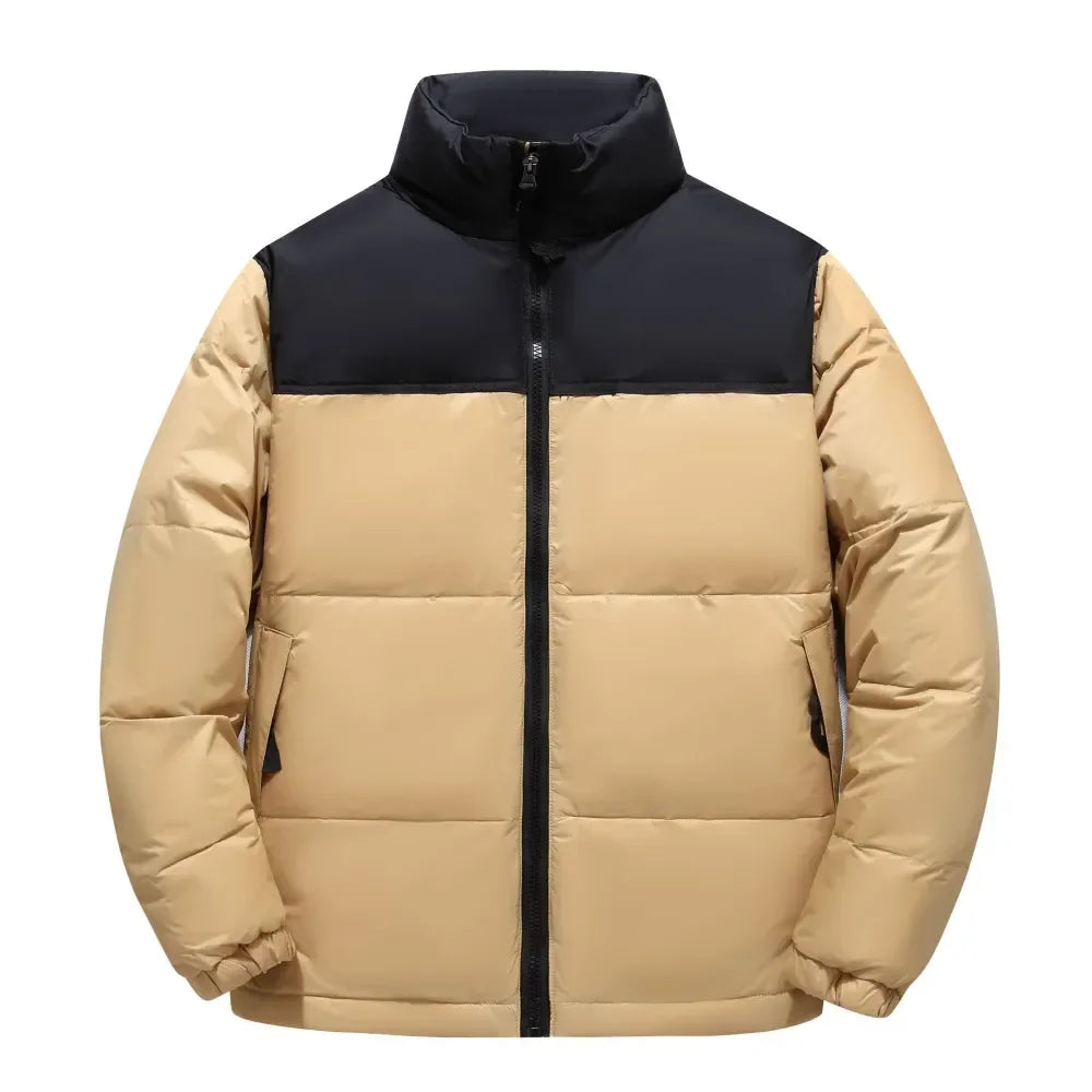 Winter America Brand Parkas Mixed Colors Couple Cotton Coats Casual Stand Collar Warm Down Puffer Jackets Men Top Brand Coat