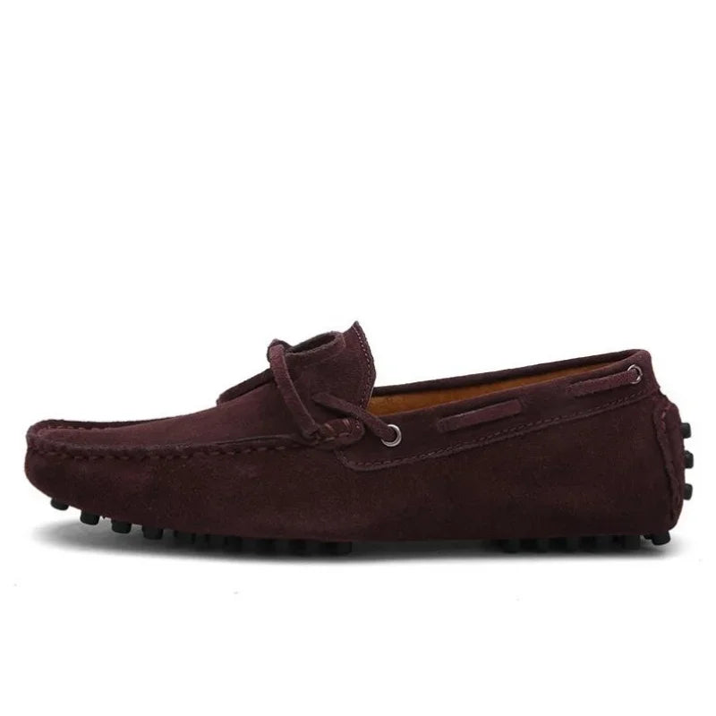 Suede Shoes Men Size 38-46 Luxury Men Loafers Soft Moccasins Man High Quality Shoes Casual Genuine Leather Driving Flats Penny