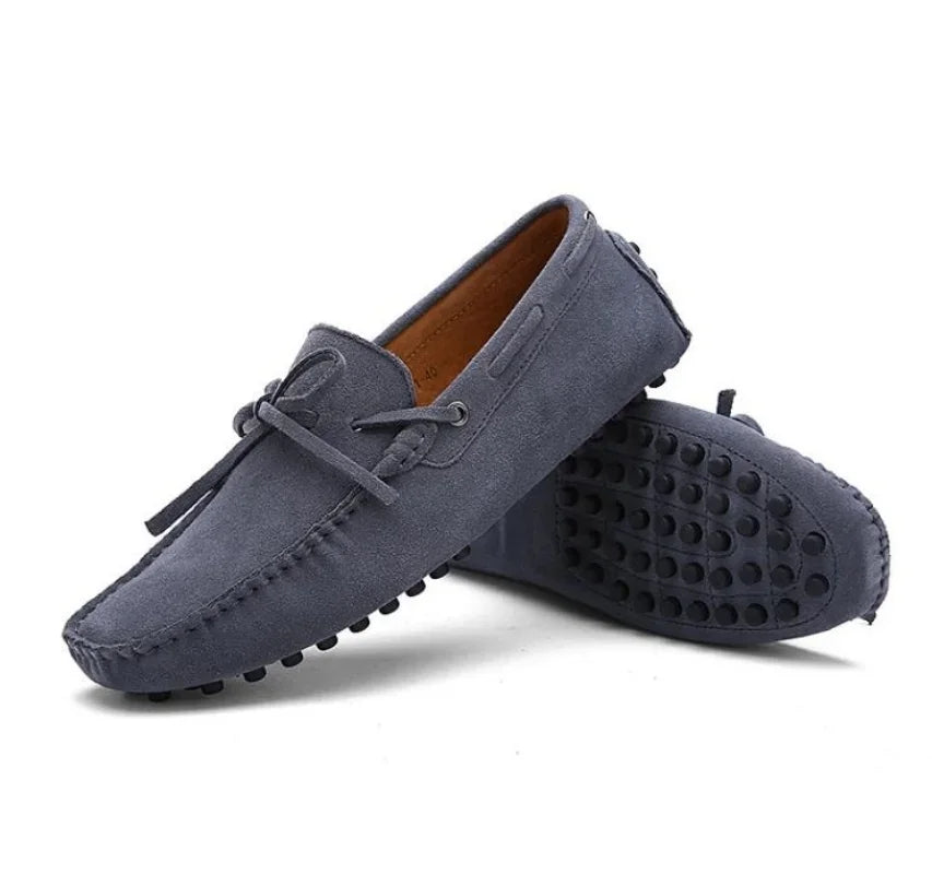 Suede Shoes Men Size 38-46 Luxury Men Loafers Soft Moccasins Man High Quality Shoes Casual Genuine Leather Driving Flats Penny