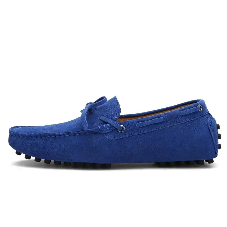 Suede Shoes Men Size 38-46 Luxury Men Loafers Soft Moccasins Man High Quality Shoes Casual Genuine Leather Driving Flats Penny