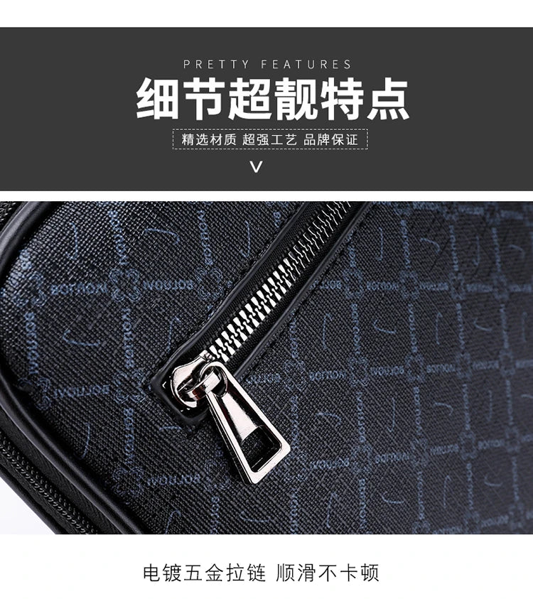 Men's Small Bag Handbag Business Style PU Leather Male Crossbody Bag Phone Bag Vintage Pattern Design Men's Handbag Shoulder Bag