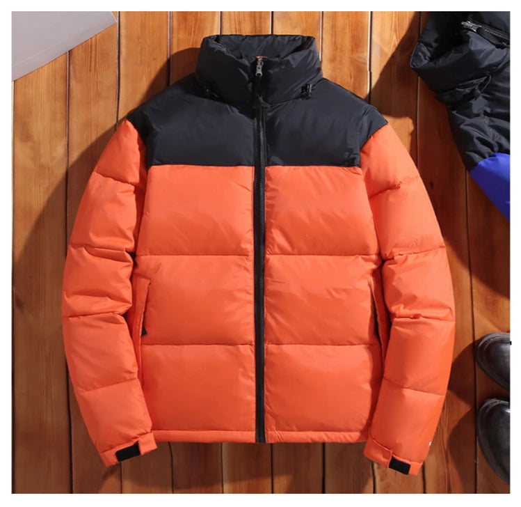 Winter America Brand Parkas Mixed Colors Couple Cotton Coats Casual Stand Collar Warm Down Puffer Jackets Men Top Brand Coat