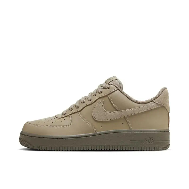 Nike Air Force 1 Lightweight and Comfortable Low-top Sneakers for Men and Women in White and Blue Skateboarding Shoes