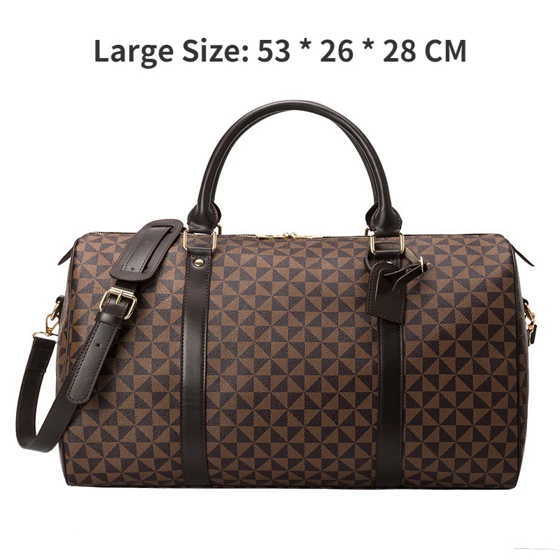 2024 Fashion Waterproof Pu Fitness Handbag For Men Leather Shoulder Bag Business Large Travel Duffle Luggage Bag For Male