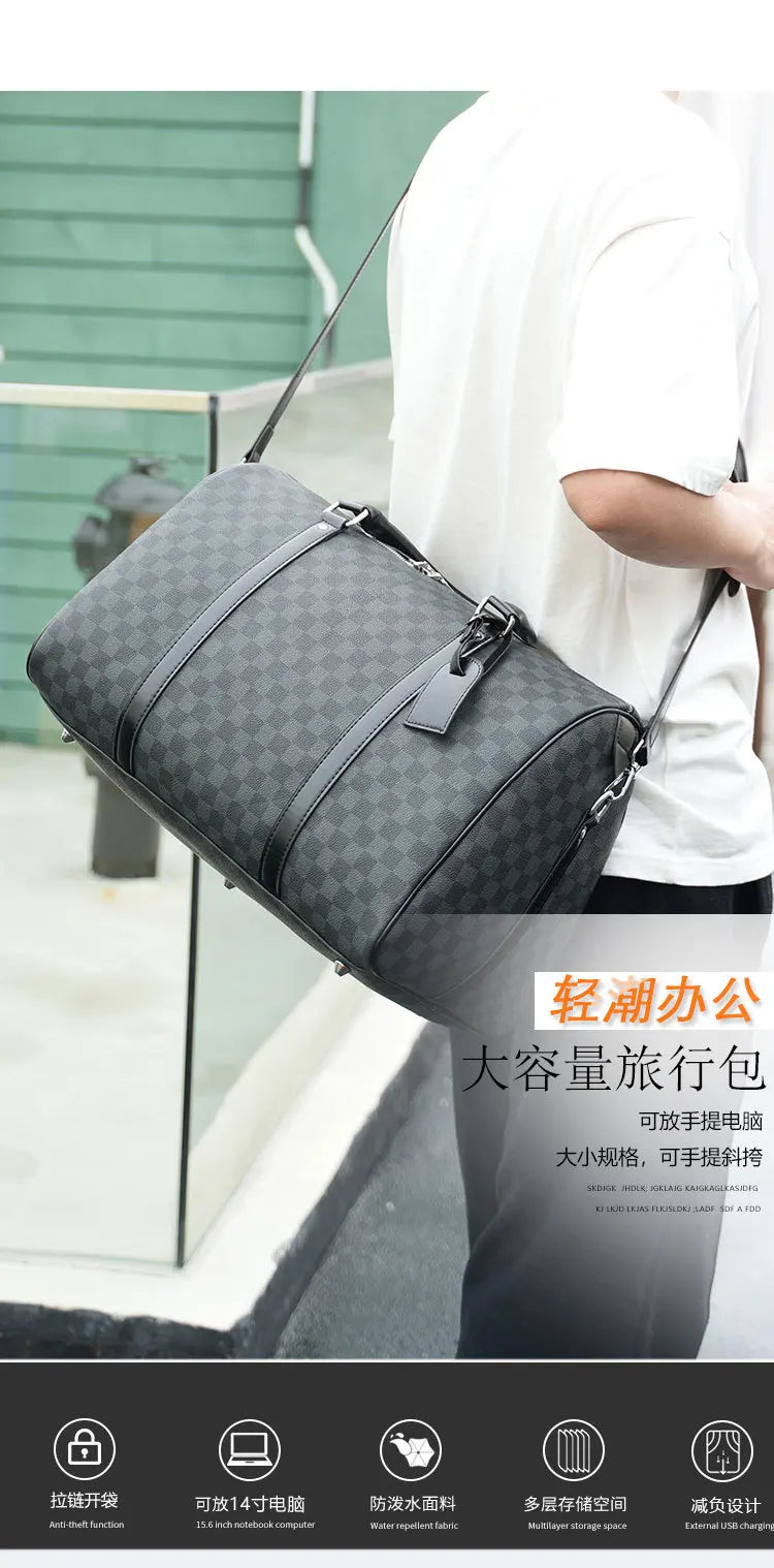 New Classic Men's and Women's Same Handbag Fashionable Casual All-matching Luggage Bags Large Capacity Diagonal Bags