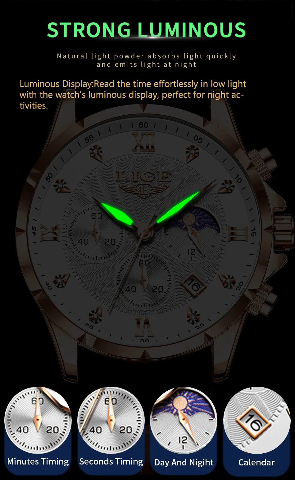 2024 Watches Luxury Men LIGE Brand Fashion Quartz Watches Business Casual Clock Leather Waterproof Mens Wristwatch Reloj Hombre