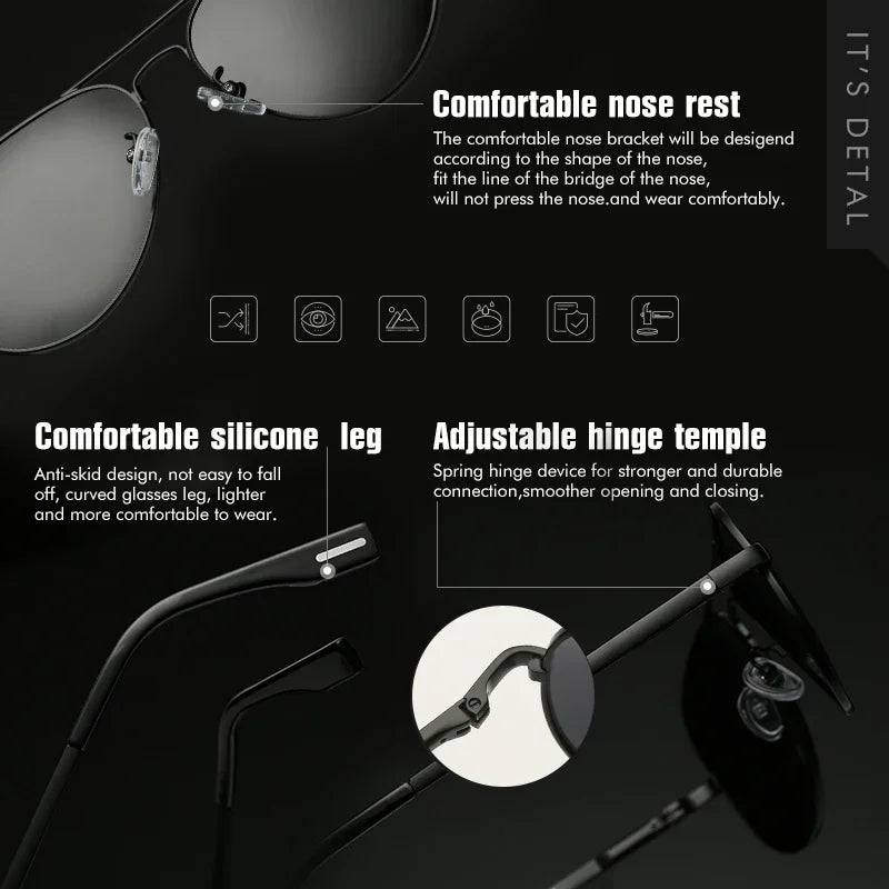 Top Quality Aviation Sunglasses Men Polarized Driving Glasses Women Fashion Pilot Goggles Anti-Glare Lentes De Sol Hombre Lentes