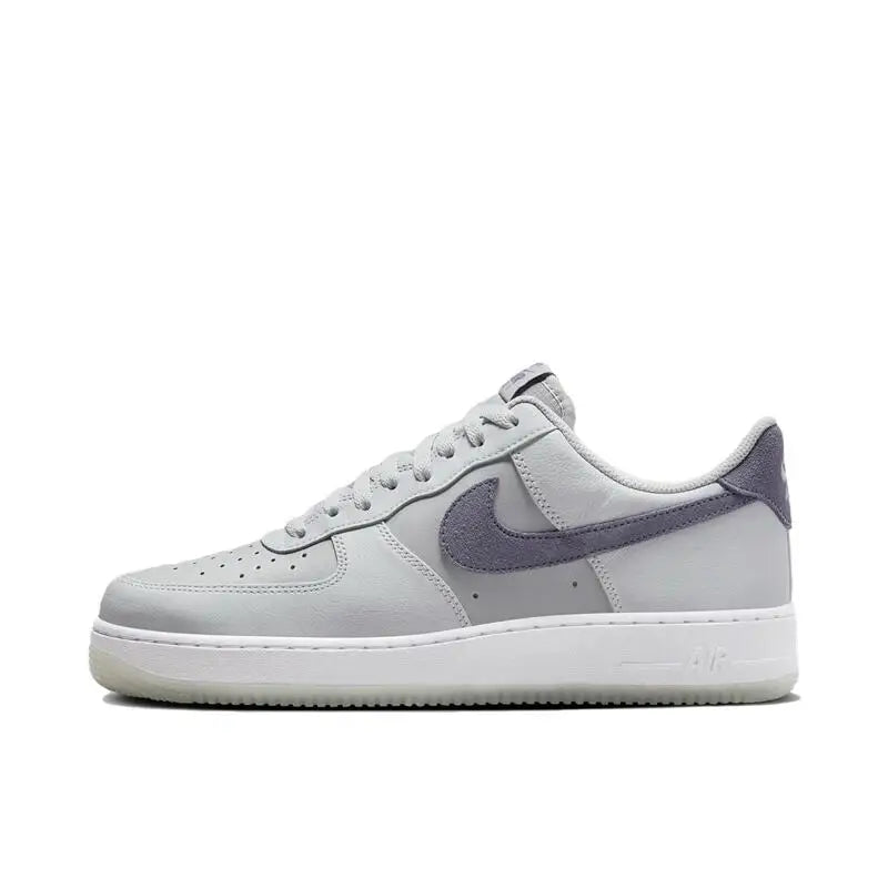 Nike Air Force 1 Lightweight and Comfortable Low-top Sneakers for Men and Women in White and Blue Skateboarding Shoes