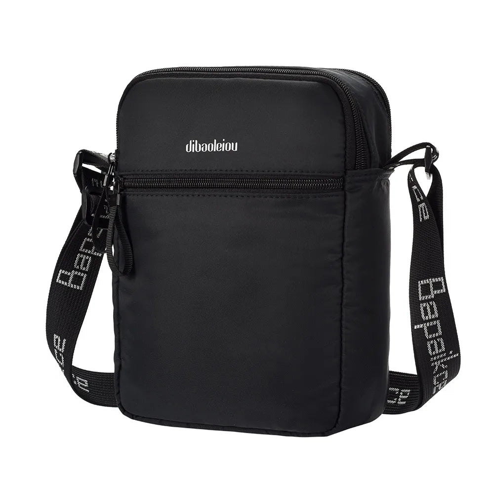 Messenger Sling Bag Men's Fashionable Waterproof Oxford Cloth Zipper Pocket Mobile Phone Bag Travel Men's Crossbody Bag