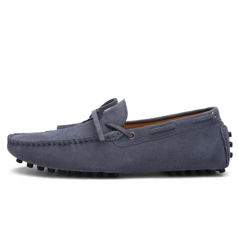 Suede Shoes Men Size 38-46 Luxury Men Loafers Soft Moccasins Man High Quality Shoes Casual Genuine Leather Driving Flats Penny