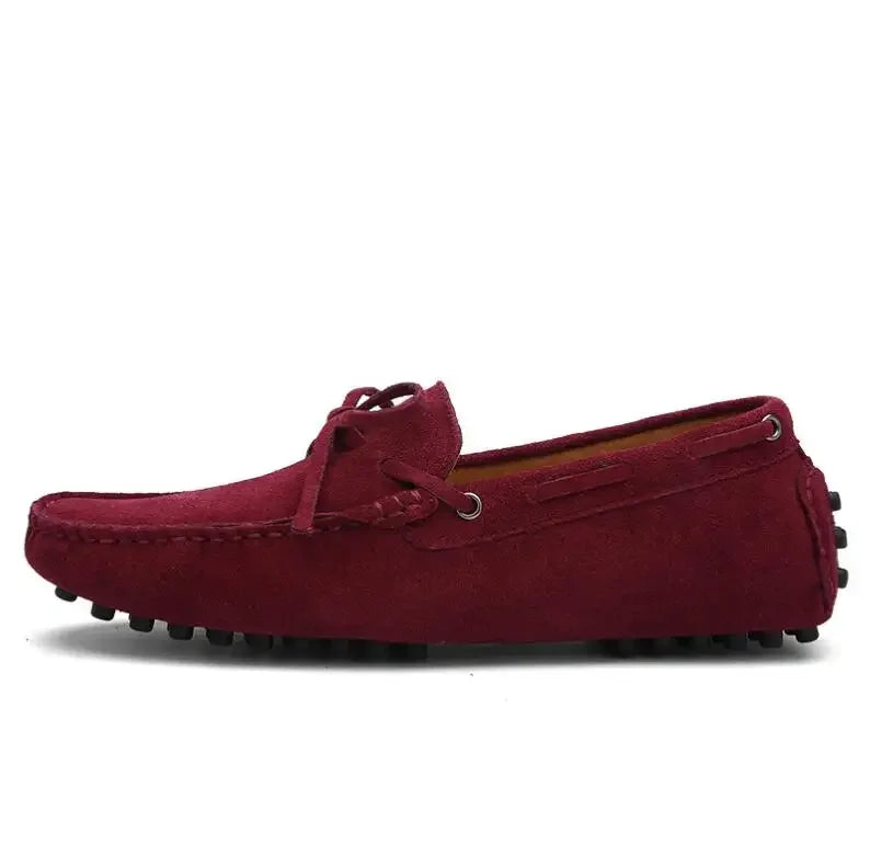 Suede Shoes Men Size 38-46 Luxury Men Loafers Soft Moccasins Man High Quality Shoes Casual Genuine Leather Driving Flats Penny