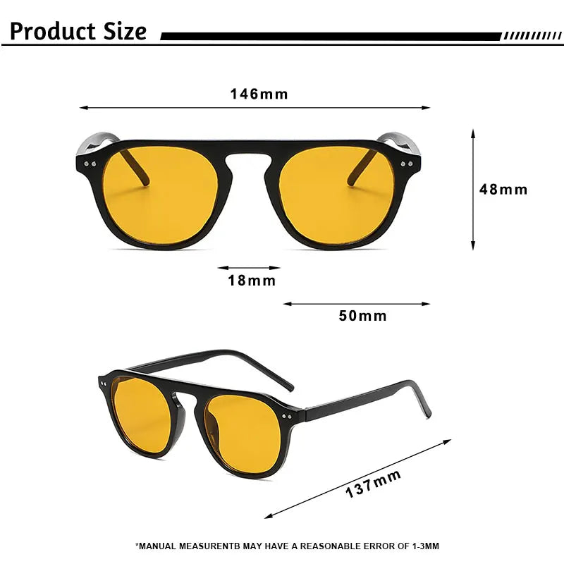 New Minimalist Men's Sunglasses Round Fashion Retro Sung Lasses Women's Sunmer Travel Party Business Activity Glasses UV400