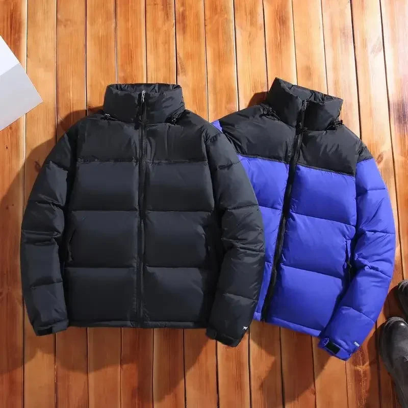 Winter America Brand Parkas Mixed Colors Couple Cotton Coats Casual Stand Collar Warm Down Puffer Jackets Men Top Brand Coat