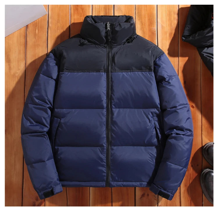 Winter America Brand Parkas Mixed Colors Couple Cotton Coats Casual Stand Collar Warm Down Puffer Jackets Men Top Brand Coat