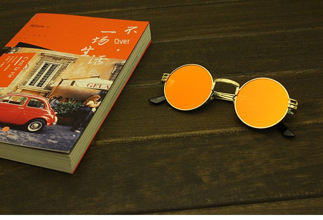 GD Similar Glasses Korean Style round Frame Personalized Sunglasses Sunglasses Metal Retro Myopia with Diopter Men's and Women's Summer Fashion