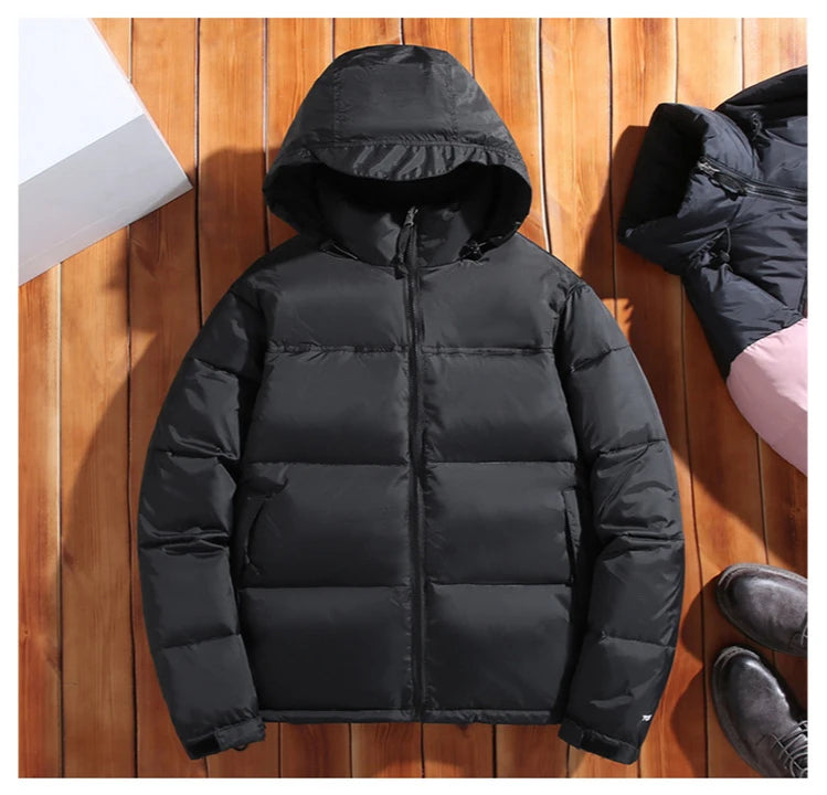 Winter America Brand Parkas Mixed Colors Couple Cotton Coats Casual Stand Collar Warm Down Puffer Jackets Men Top Brand Coat