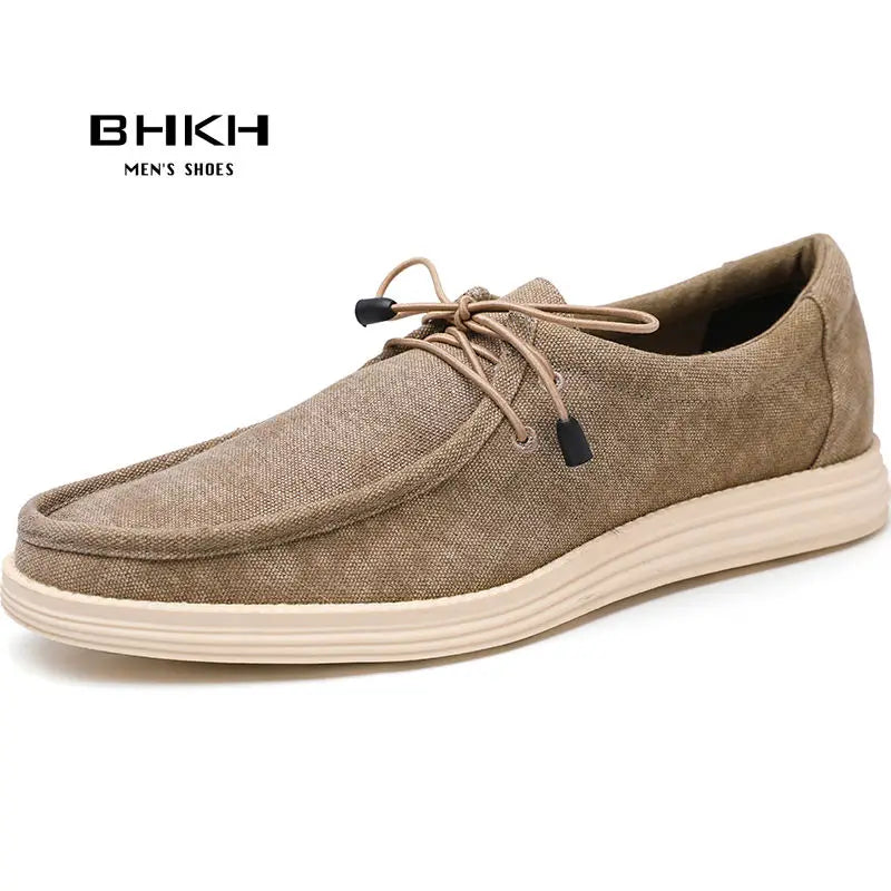 BHKH New Loafers Shoes Men 2024 Spring/ Summer Kid Suede Leather Men Casual Shoes Comfy Men's Flat Fashion Boat Shoes