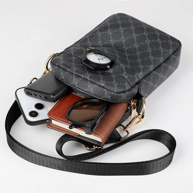 Men's mini printed leather shoulder bag crossbody bag designer luxury bag messenger bag sacoches hommes