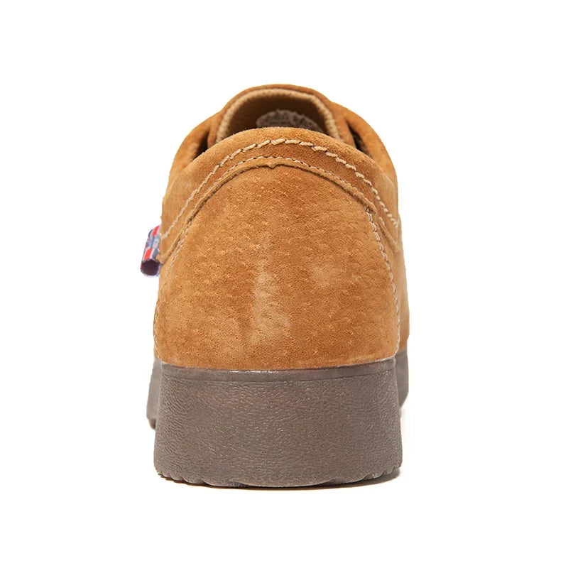 Autumn Men Casual Shoes Suede Leather Work Shoes Male Lace-up Flats Sneakers Platform British Business Party Dress Shoes 38-44