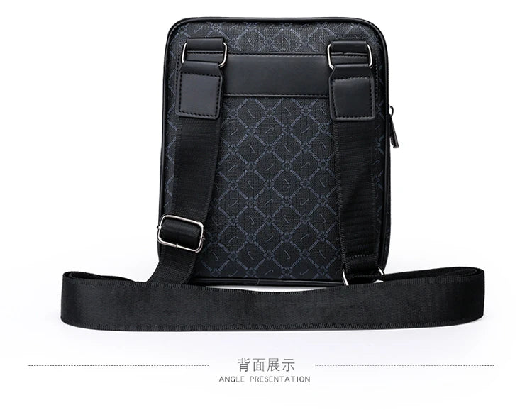 Men's Small Bag Handbag Business Style PU Leather Male Crossbody Bag Phone Bag Vintage Pattern Design Men's Handbag Shoulder Bag