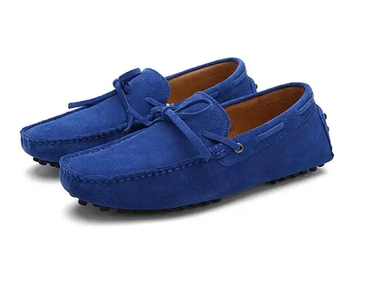 Suede Shoes Men Size 38-46 Luxury Men Loafers Soft Moccasins Man High Quality Shoes Casual Genuine Leather Driving Flats Penny