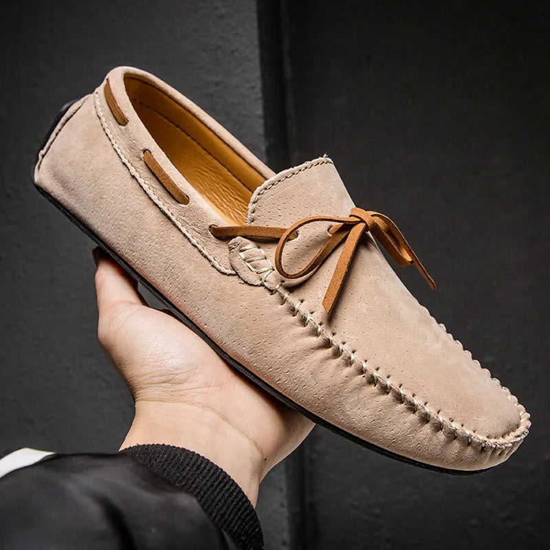 Elegantes Soft Mens Loafers High Quality Leather Casual Shoes for Men Comfortable Driving Flats Handmade Men Moccasins Slip-On