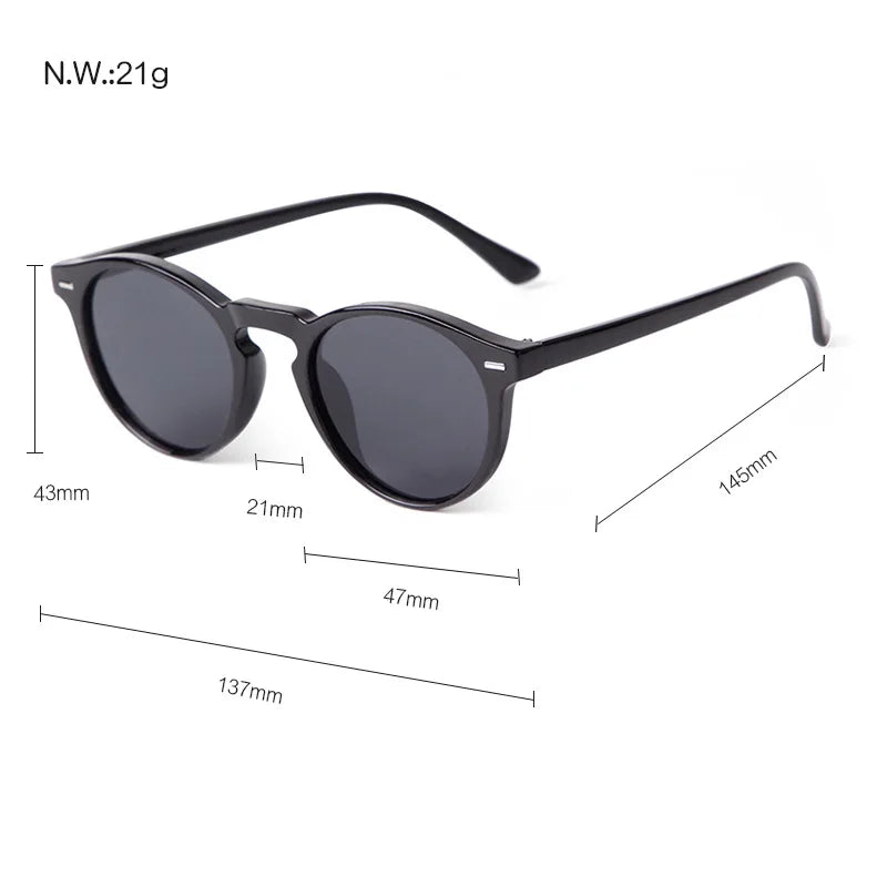 Vintage Fashion Round Sunglasses Women Men 2025 Brand Design Retro Rivet Yellow Blue Lens Square Sun Glasses Male Female Goggles