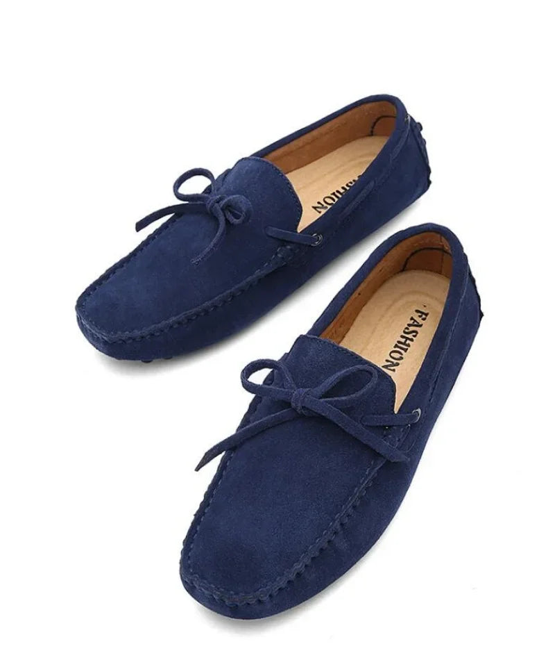 Suede Shoes Men Size 38-46 Luxury Men Loafers Soft Moccasins Man High Quality Shoes Casual Genuine Leather Driving Flats Penny