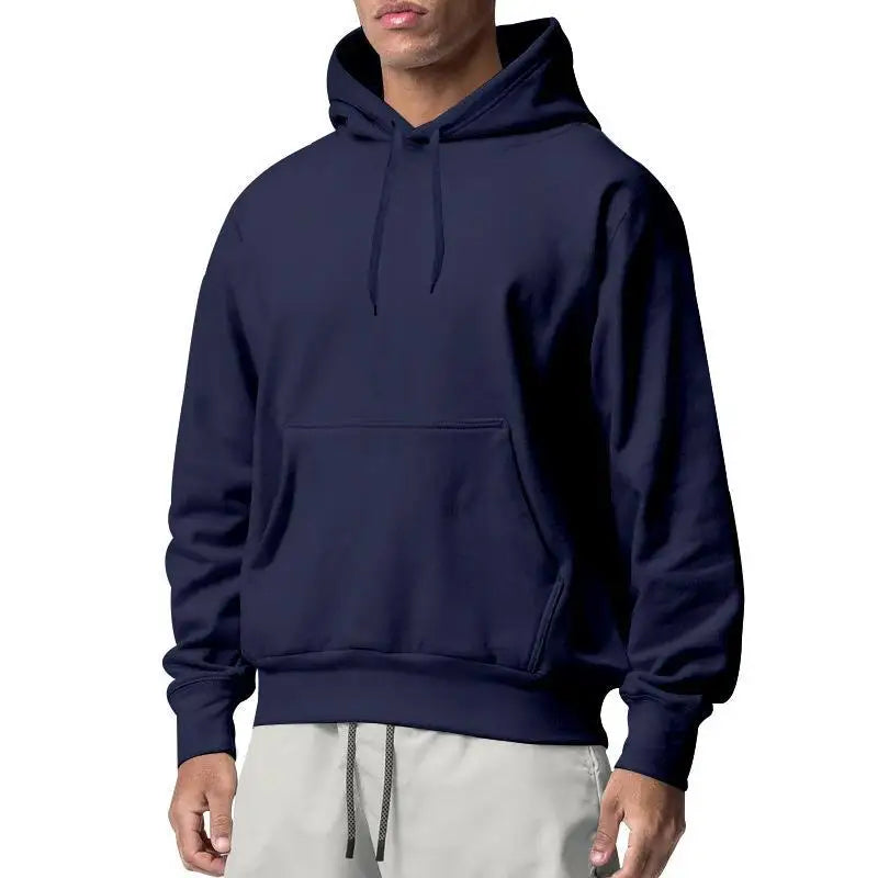 Solid color hoodie for men and women draw rope hoodie with kangaroo pockets, comfortable topper, fall and winter