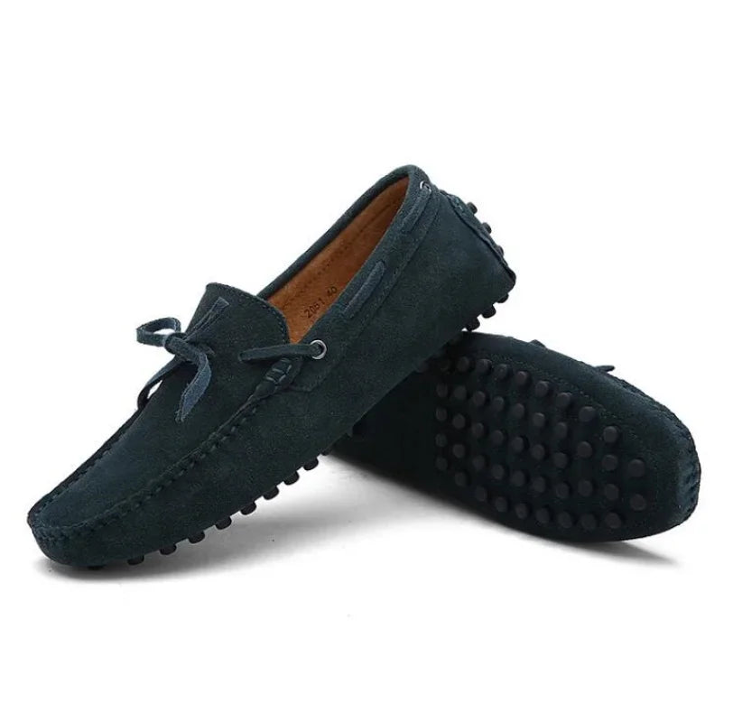 Suede Shoes Men Size 38-46 Luxury Men Loafers Soft Moccasins Man High Quality Shoes Casual Genuine Leather Driving Flats Penny