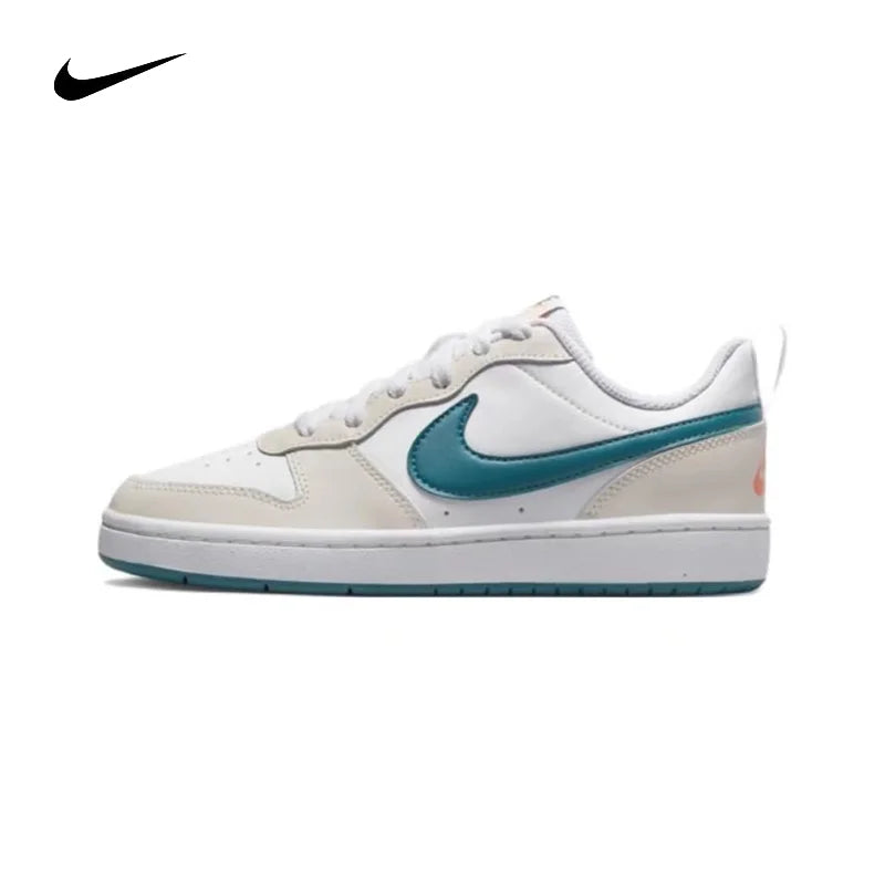 Nike Court Borough Low2 Youth Nike Shoes Fashion and Casual Trendy Women Shoes Anti slip and Durable Children Board Shoes