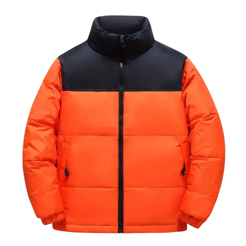 Winter America Brand Parkas Mixed Colors Couple Cotton Coats Casual Stand Collar Warm Down Puffer Jackets Men Top Brand Coat