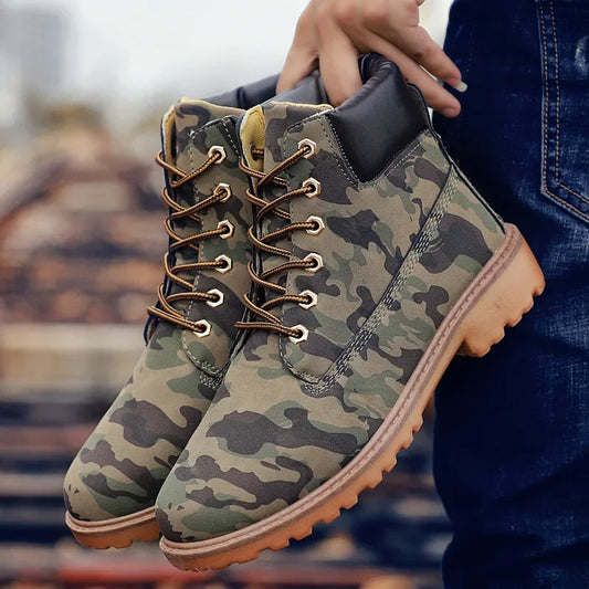 Camouflage Men Ankle Boots Trendy Boots Snow Boots Outdoor Casual Cheap Timber Boot Lover Autumn Winter Shoes Man Work Boot