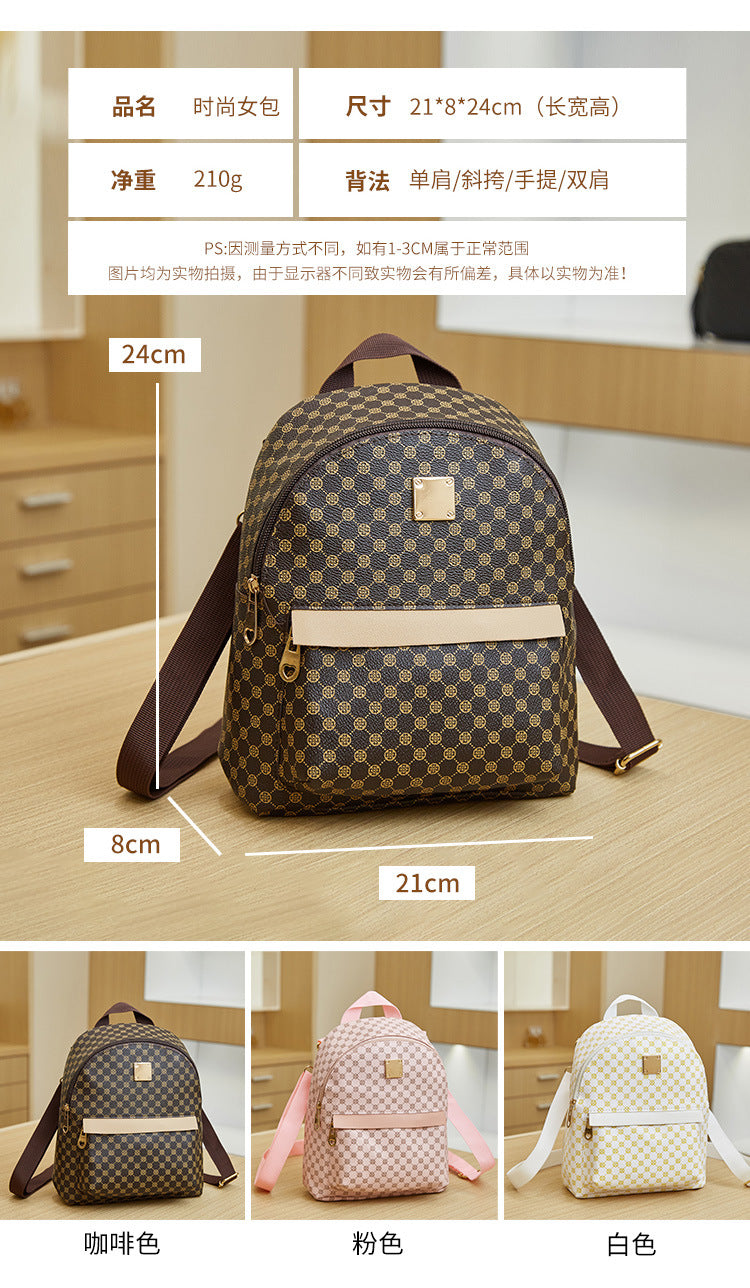 Women's New Ladies Bags Fashion Old Flower Print Backpack Casual Book Bag Bags for Women  Backpack  Backpack Women