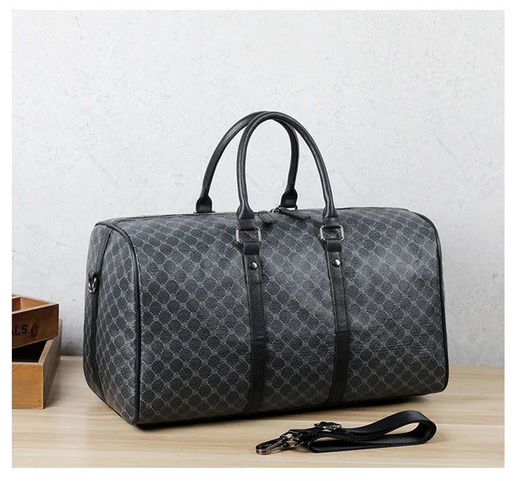 Designer luxury bag Large capacity checkered leather men's handbag travel bag bolsos de mujer large size luggage mochilas mujer