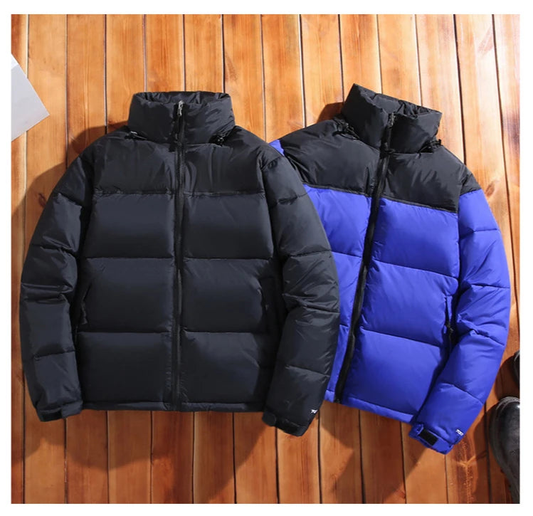 Winter America Brand Parkas Mixed Colors Couple Cotton Coats Casual Stand Collar Warm Down Puffer Jackets Men Top Brand Coat