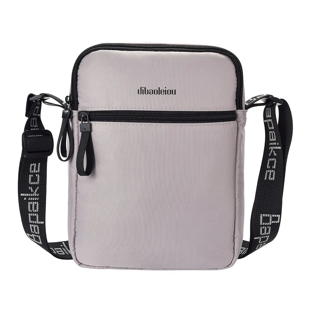 Messenger Sling Bag Men's Fashionable Waterproof Oxford Cloth Zipper Pocket Mobile Phone Bag Travel Men's Crossbody Bag