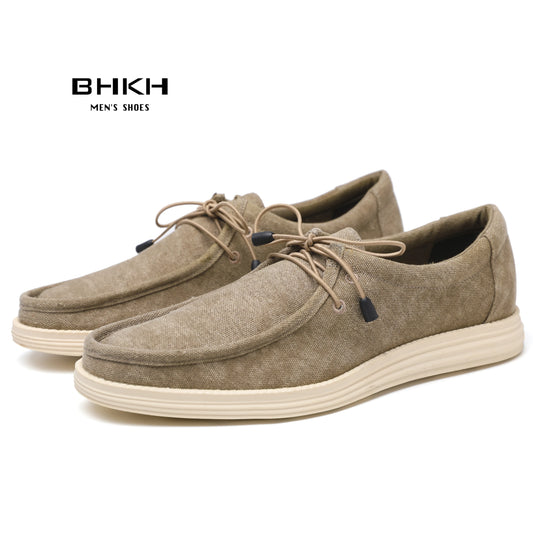 BHKH New Loafers Shoes Men 2024 Spring/ Summer Kid Suede Leather Men Casual Shoes Comfy Men's Flat Fashion Boat Shoes