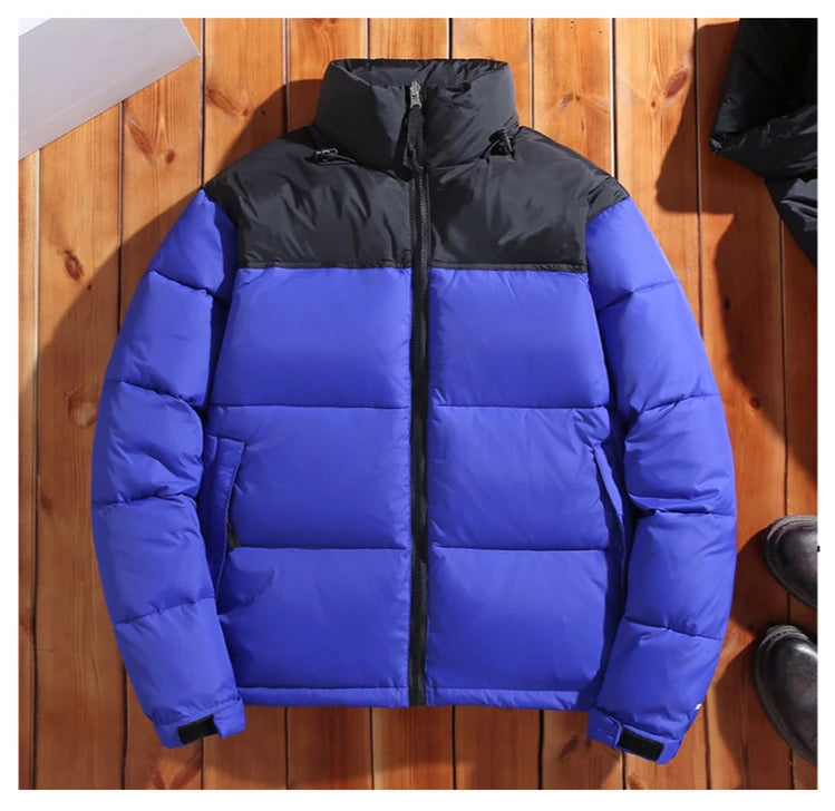 Winter America Brand Parkas Mixed Colors Couple Cotton Coats Casual Stand Collar Warm Down Puffer Jackets Men Top Brand Coat