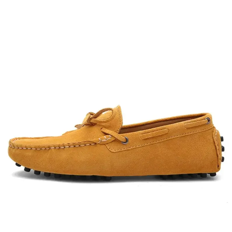 Suede Shoes Men Size 38-46 Luxury Men Loafers Soft Moccasins Man High Quality Shoes Casual Genuine Leather Driving Flats Penny